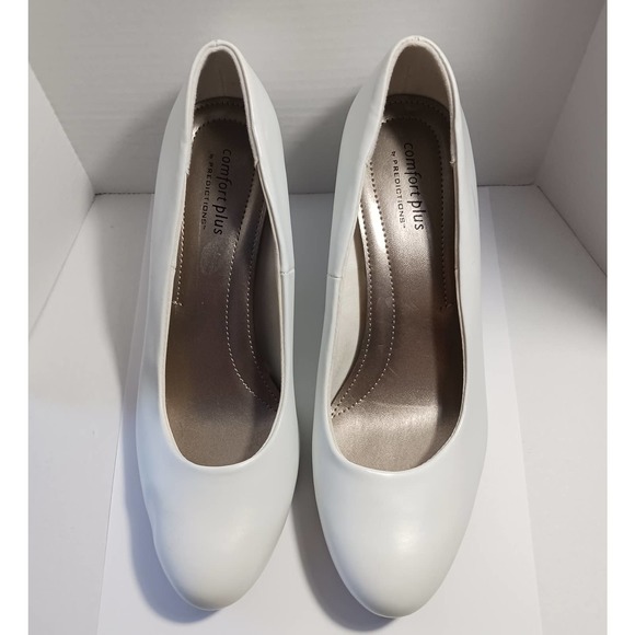 Comfort Plus by Predictions Formal Wedding Synthetiques White Size 7 3.5" Heels
